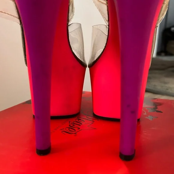 Pleaser Rainbow Heels - Picture 12 of 15